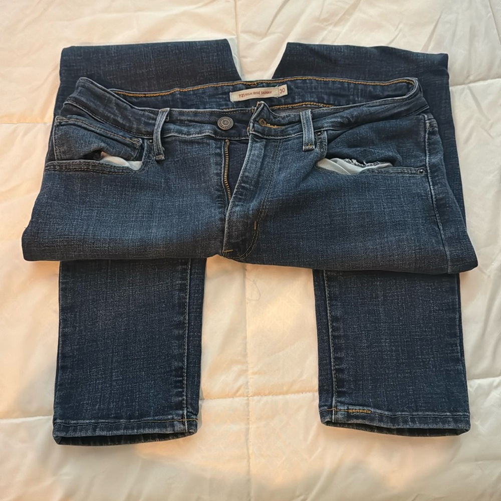 Levi Strauss and Cole original riveted skinny jeans